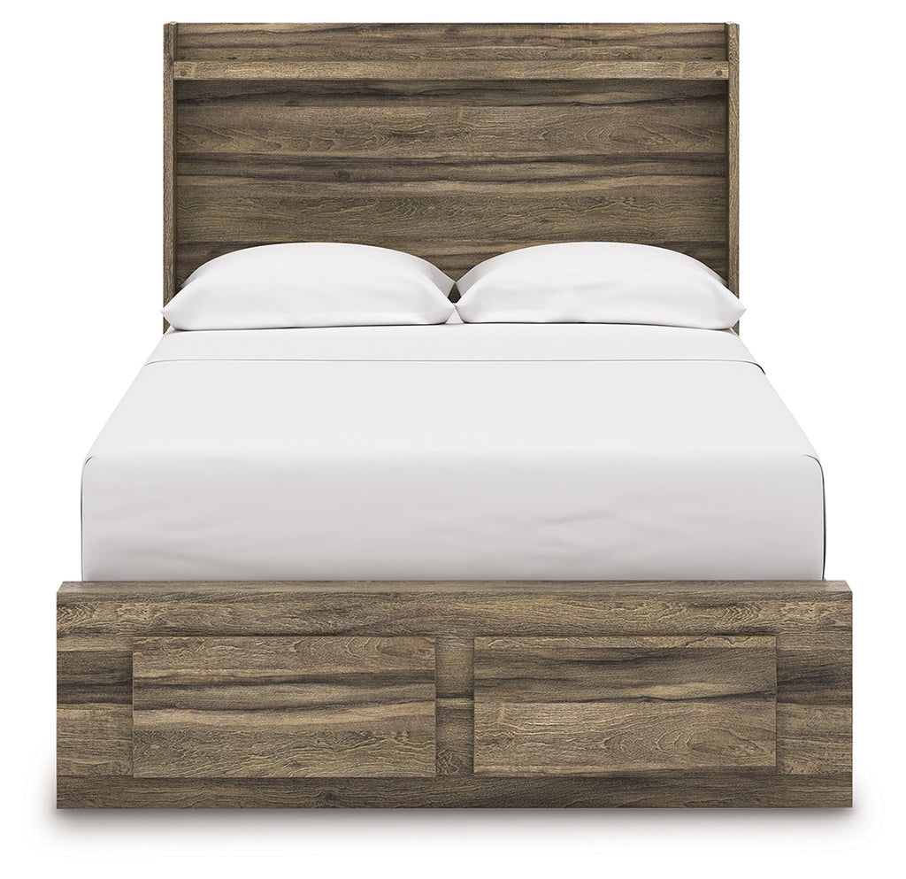 Elbrim Brown Full Panel Storage Bed
