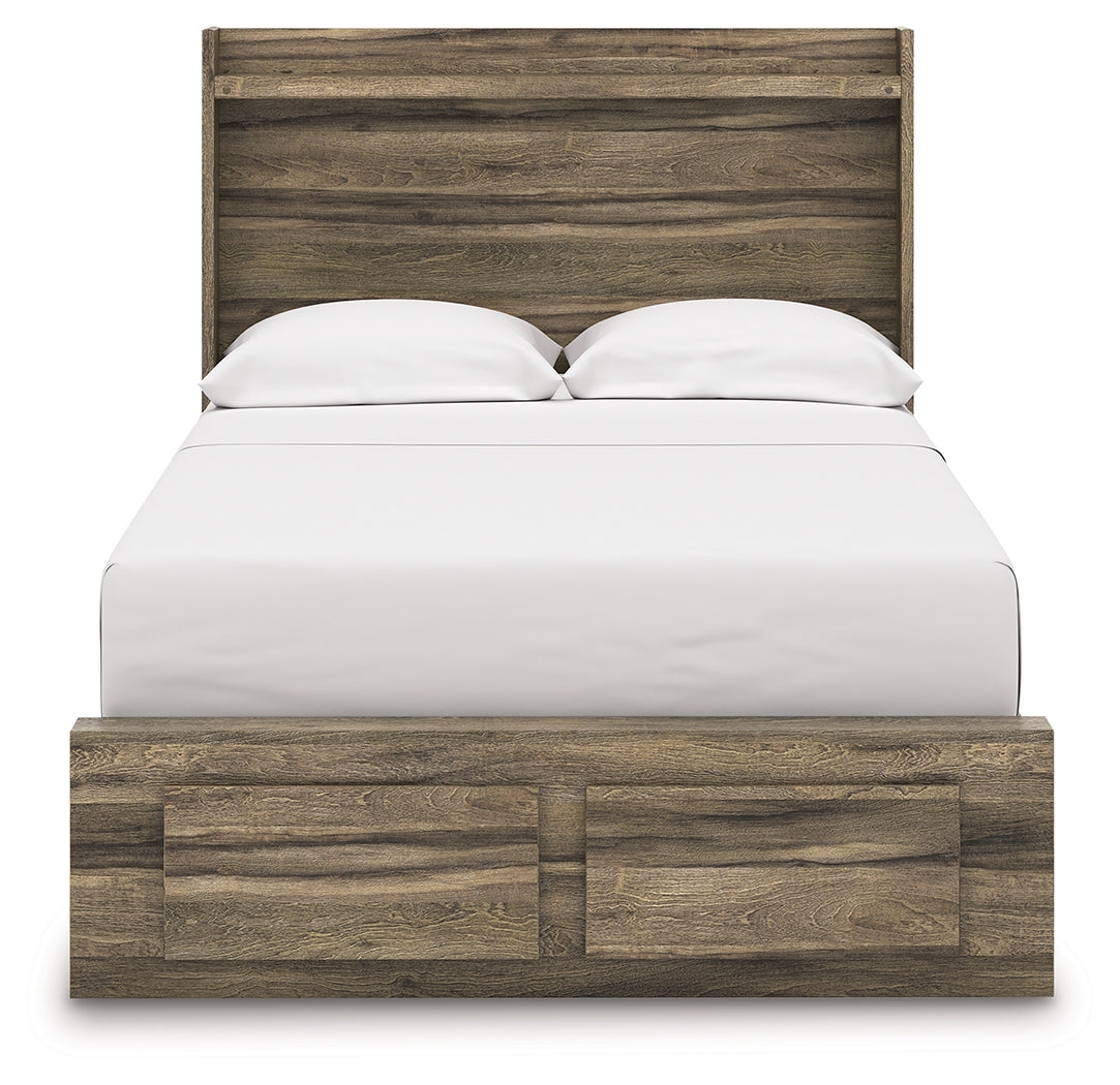 Elbrim Brown Full Panel Storage Bed