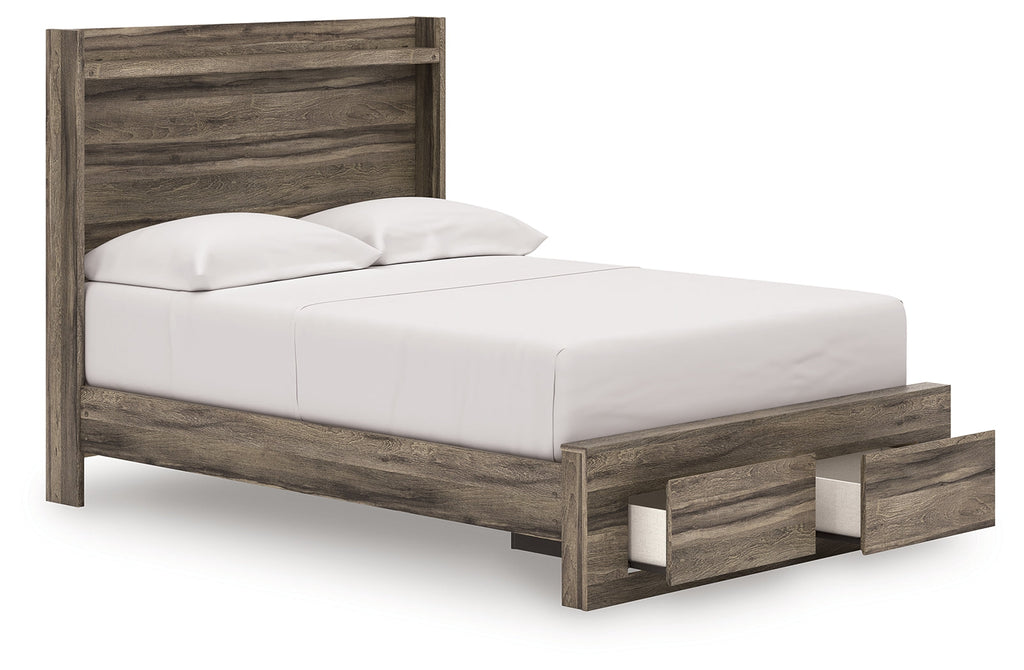 Elbrim Brown Full Storage Bed, Dresser and Nightstand