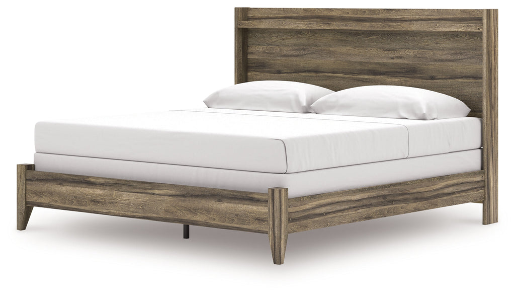 Elbrim Brown King Panel Bed