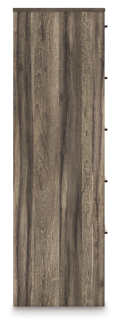 Elbrim Brown King Panel Storage Bed, Chest and Nightstand