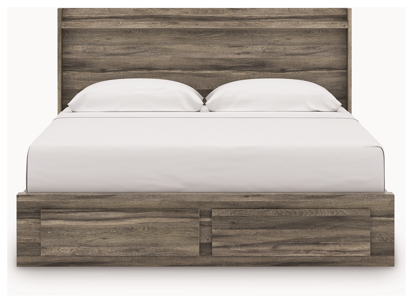 Elbrim Brown King Panel Storage Bed, Chest and Nightstand