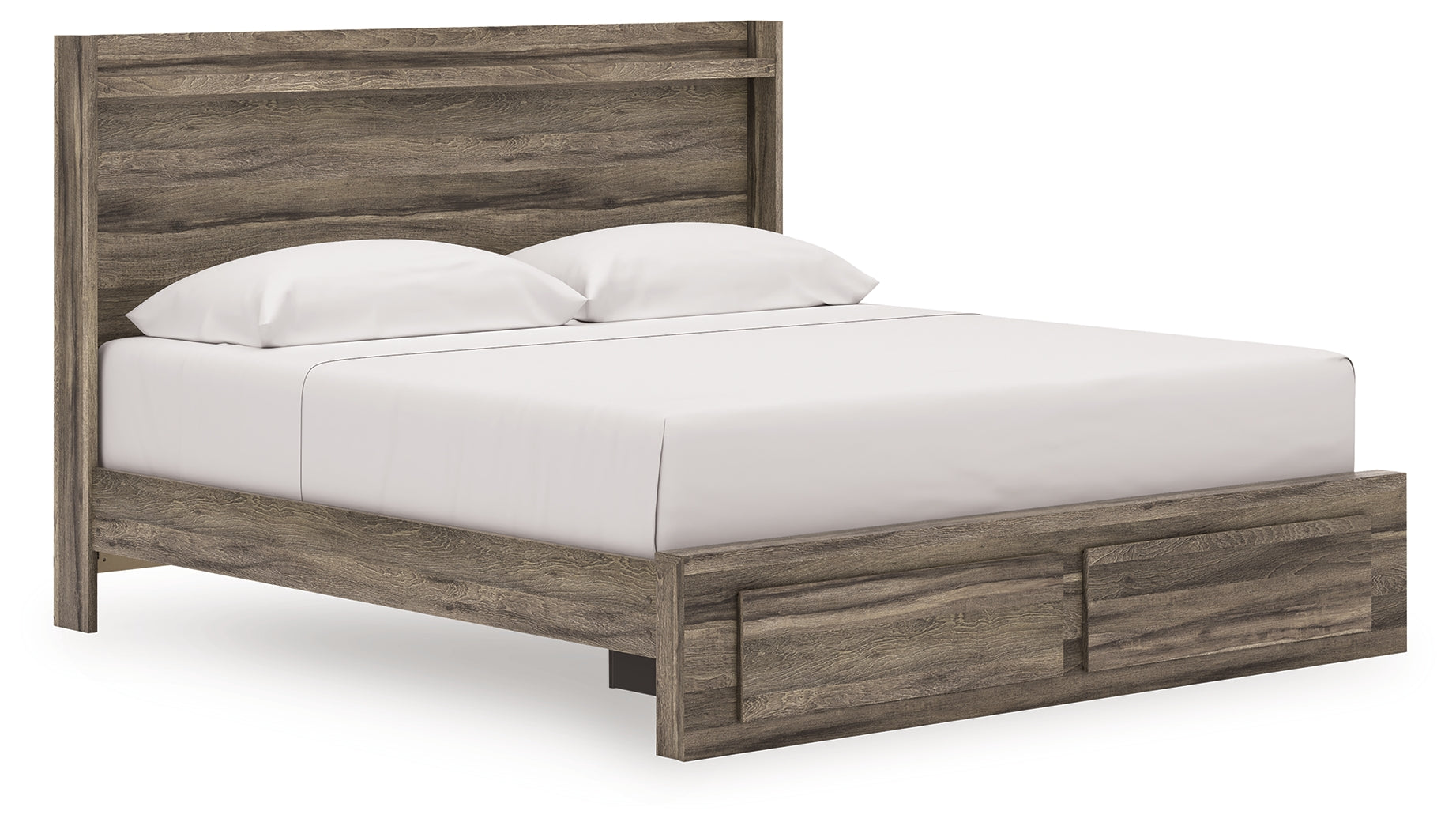 Elbrim Brown King Panel Storage Bed, Chest and Nightstand