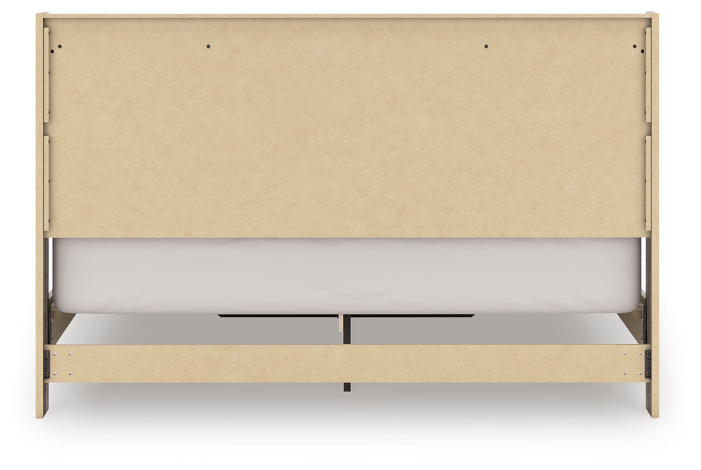 Elbrim Brown King Panel Storage Bed, Chest and Nightstand