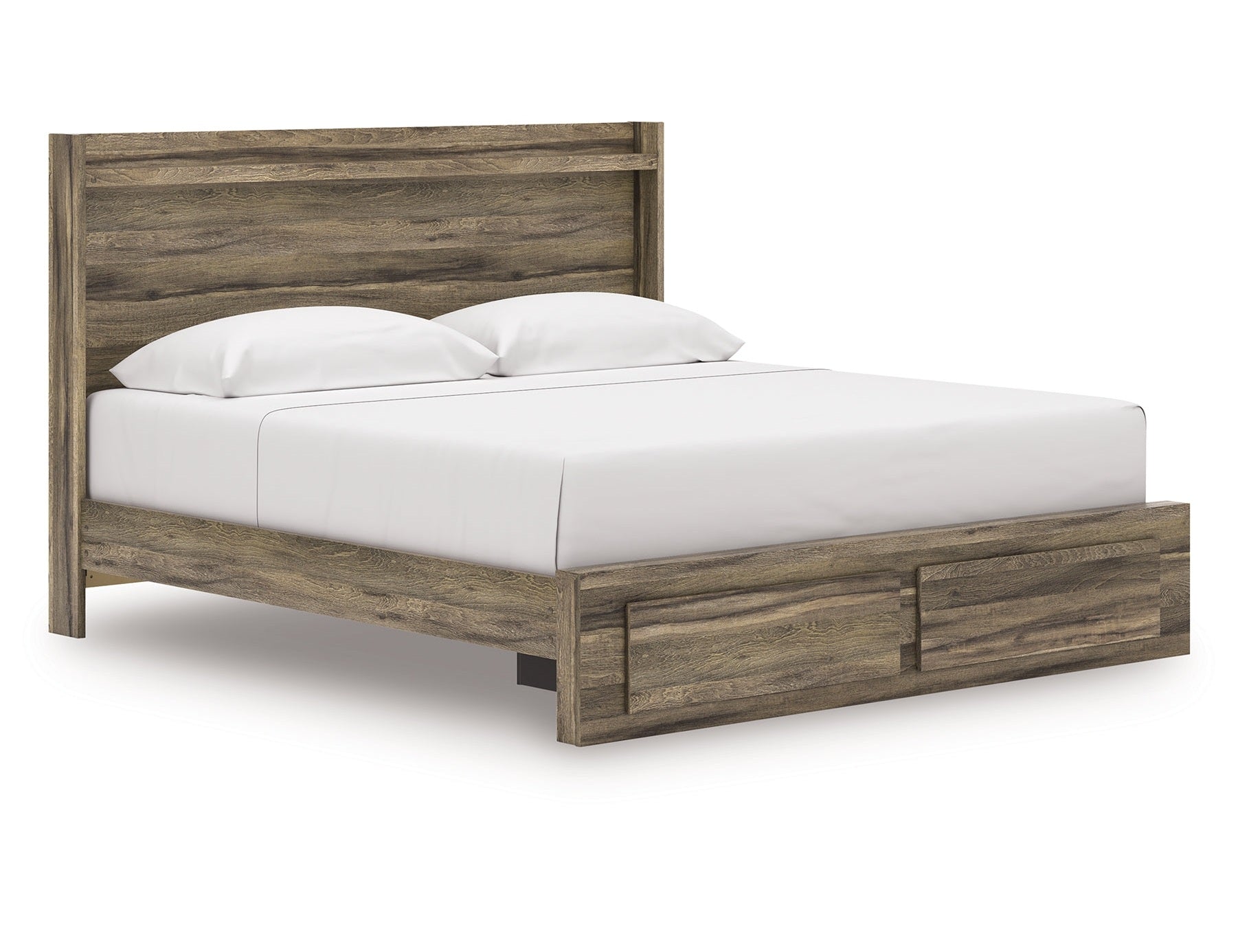 Elbrim Brown King Panel Storage Bed