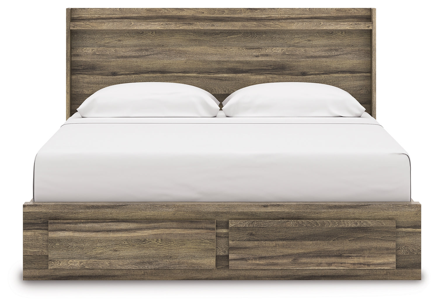 Elbrim Brown King Panel Storage Bed