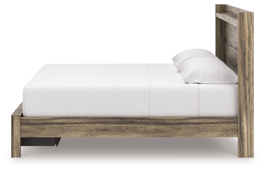 Elbrim Brown King Panel Storage Bed