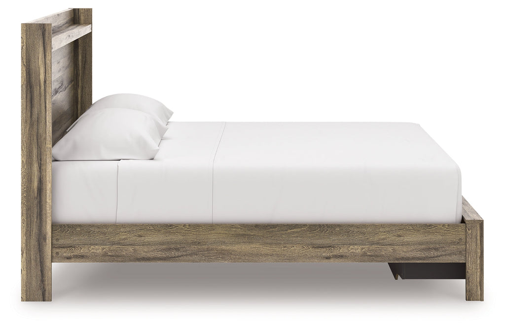 Elbrim Brown King Panel Storage Bed