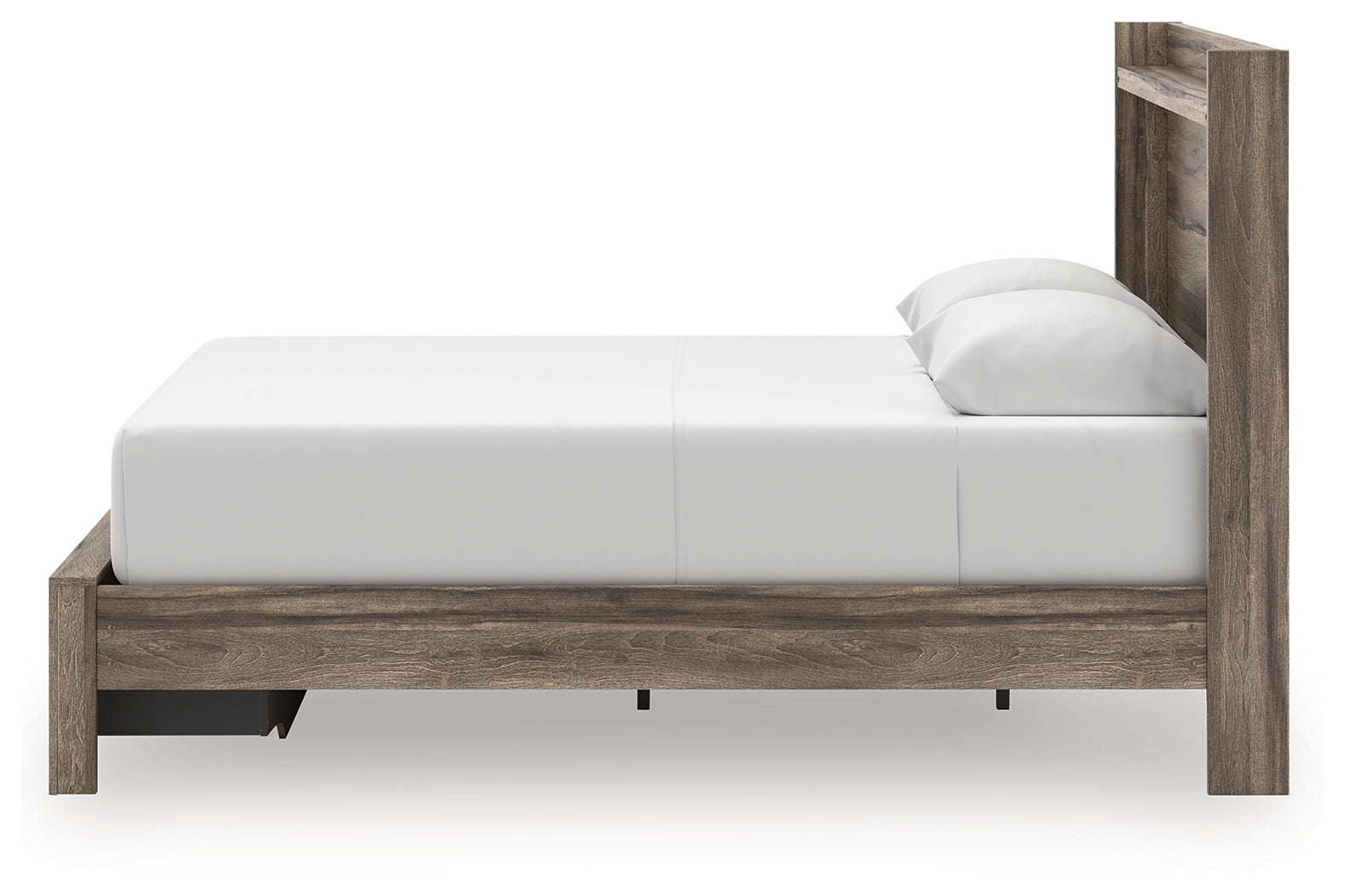 Elbrim Brown Queen Panel 4 Storage Bed, Dresser and Mirror