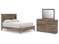 Elbrim Brown Queen Panel Bed, Dresser and Mirror