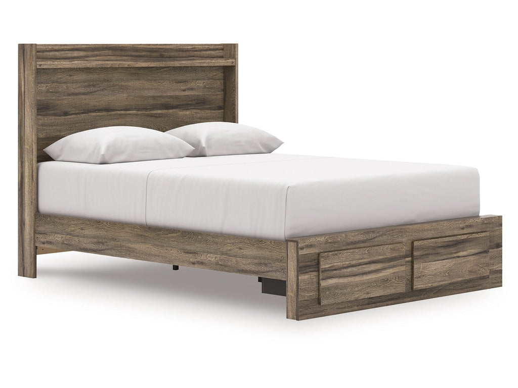 Elbrim Brown Queen Panel Storage Bed