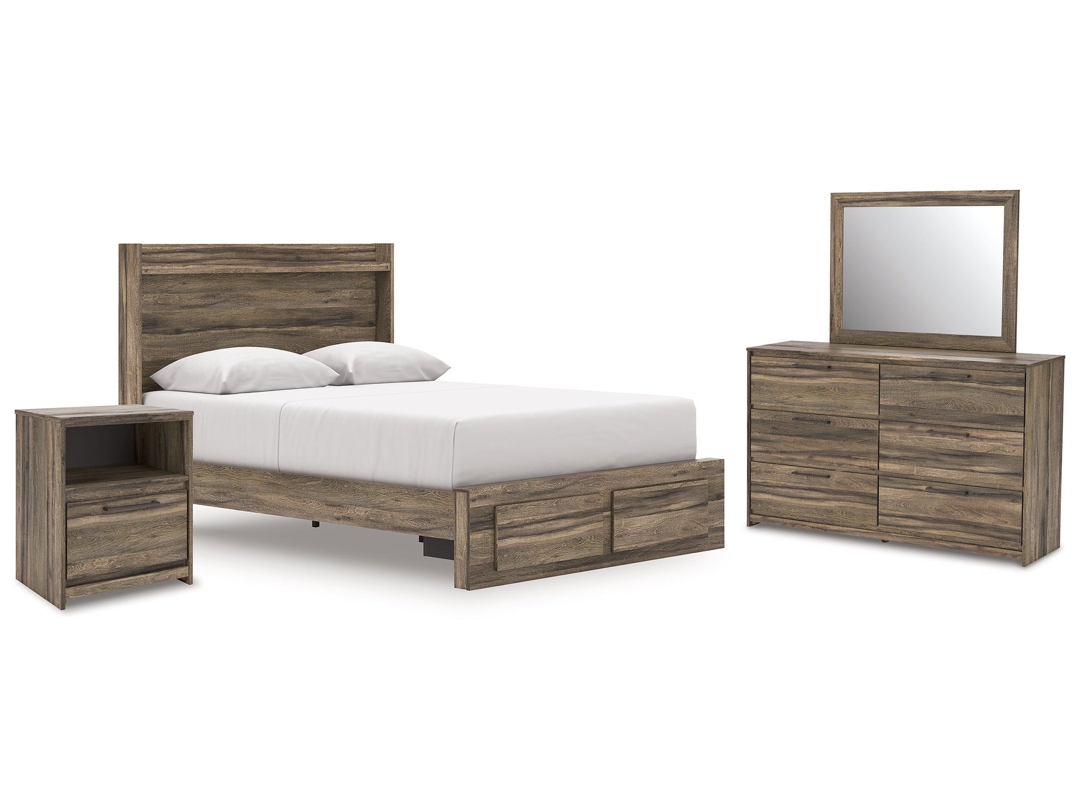 Elbrim Queen Panel Storage Bedroom Set, Brown