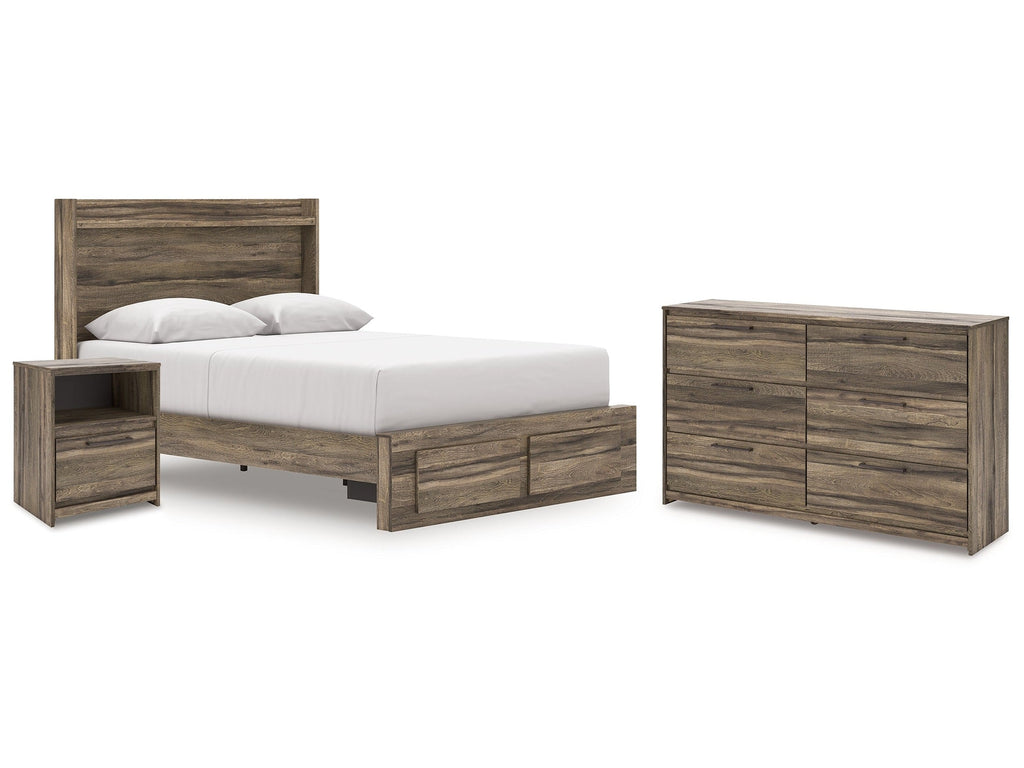 Elbrim Queen Panel Storage Bedroom Set, Brown