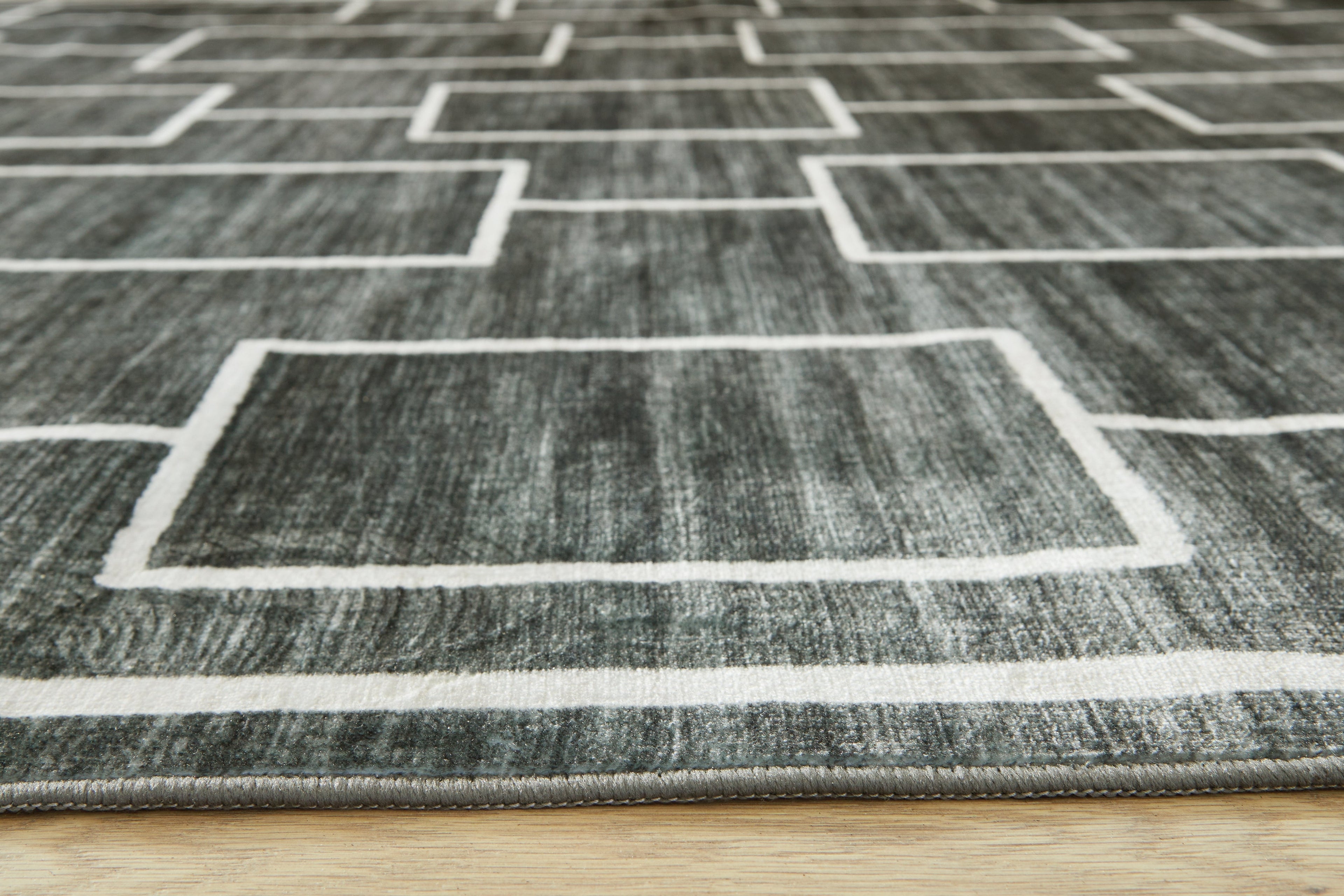 Elderland Black/Gray Washable Medium Rug