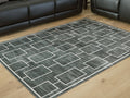 Elderland Black/Gray Washable Medium Rug
