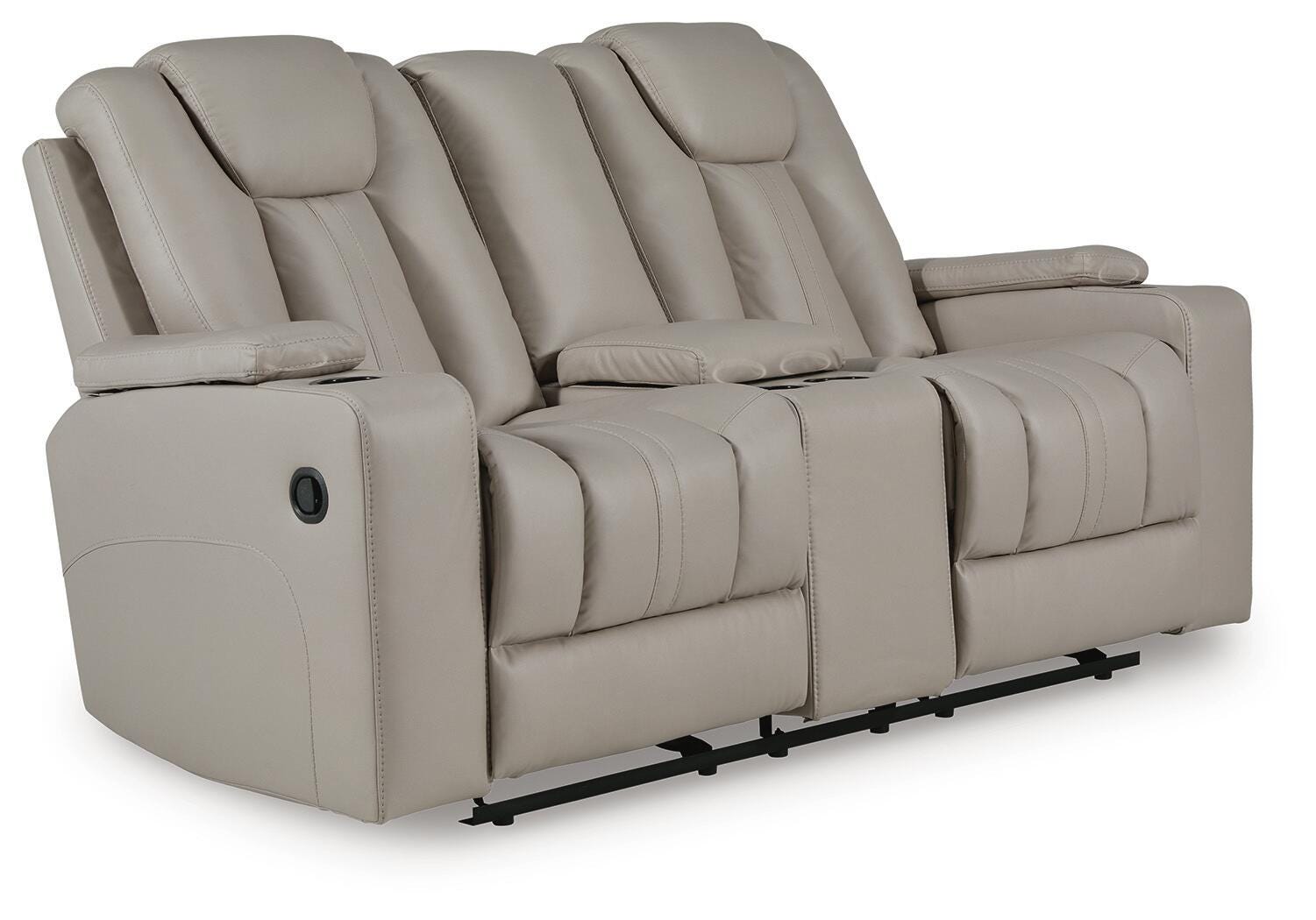 Elevate Edges Coin Glider Reclining Loveseat with Console