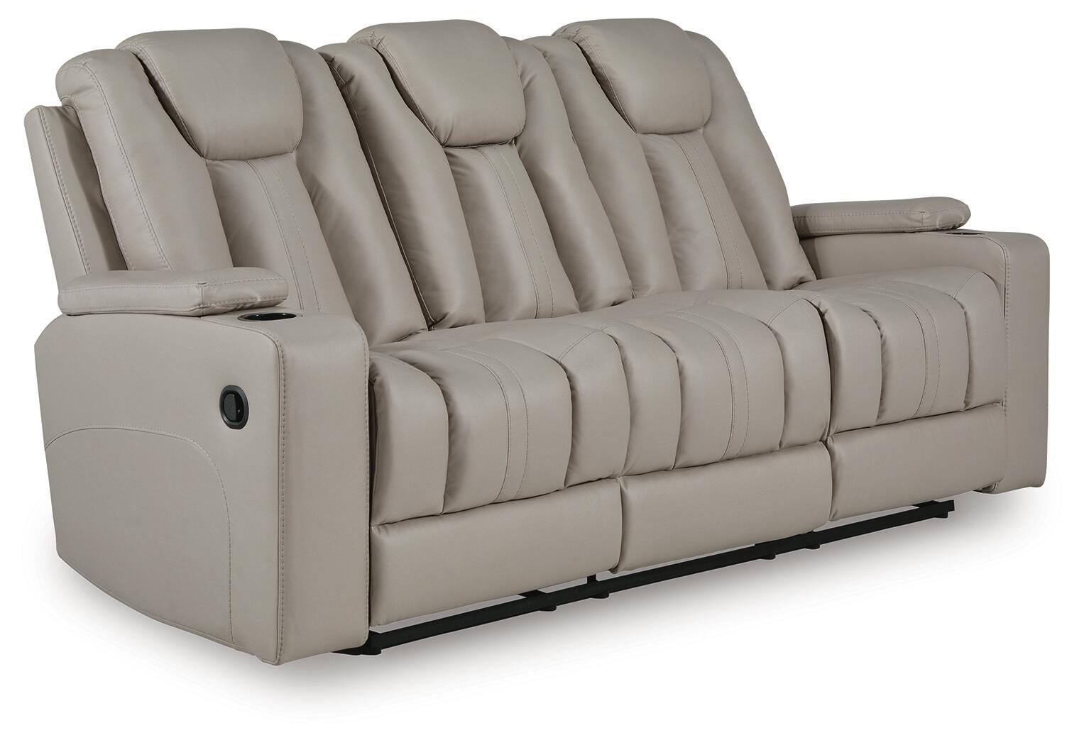 Elevate Edges Coin Reclining Sofa with Drop Down Table