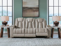 Elevate Edges Coin Reclining Sofa with Drop Down Table