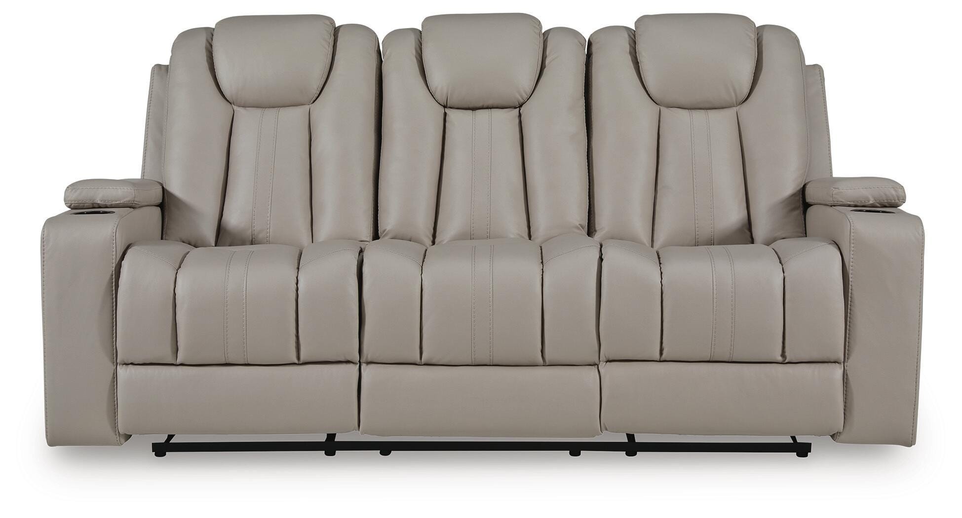 Elevate Edges Coin Reclining Sofa with Drop Down Table