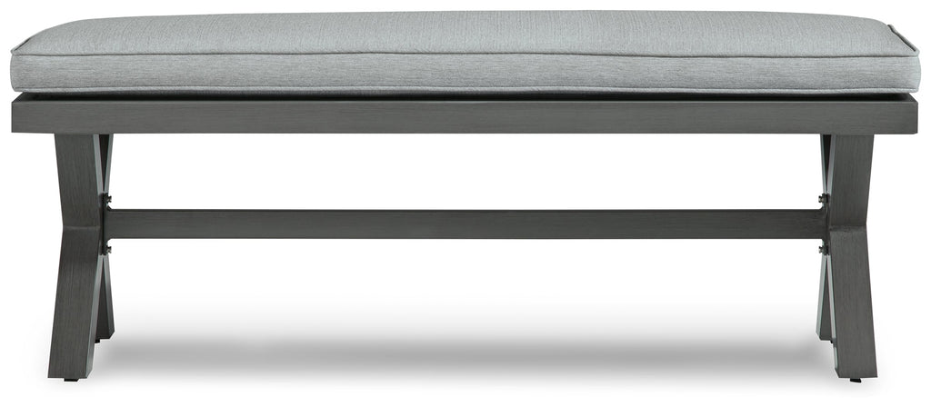 Elite Park Gray Outdoor Bench w/ Cushion