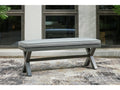Elite Park Gray Outdoor Bench w/ Cushion