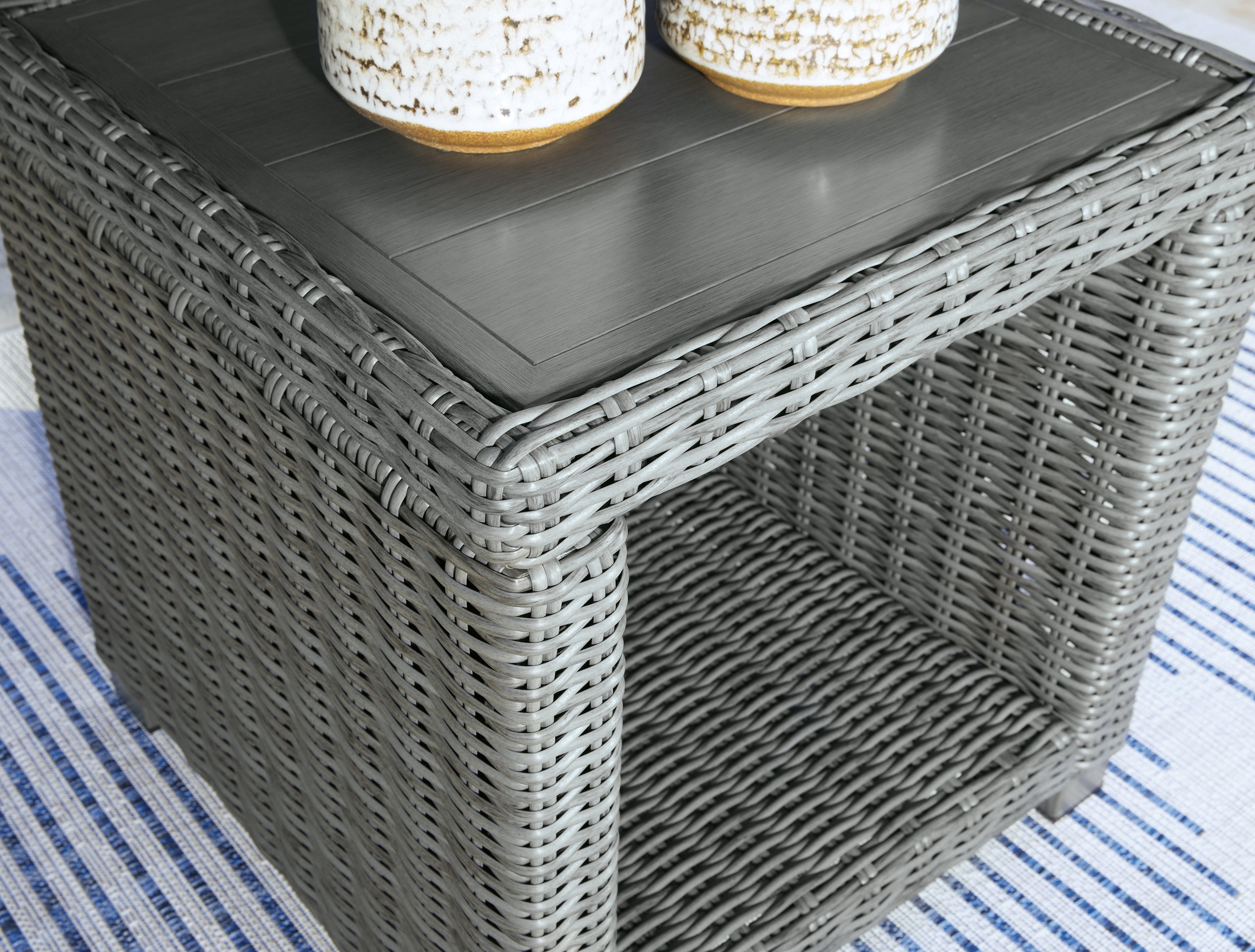 Elite Park Gray Outdoor End Table