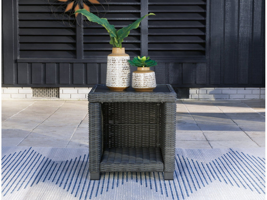 Elite Park Gray Outdoor End Table