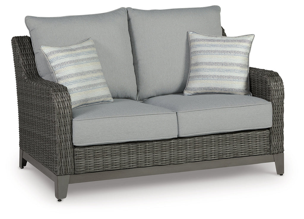 Elite Park Gray Outdoor Loveseat w/ Cushion