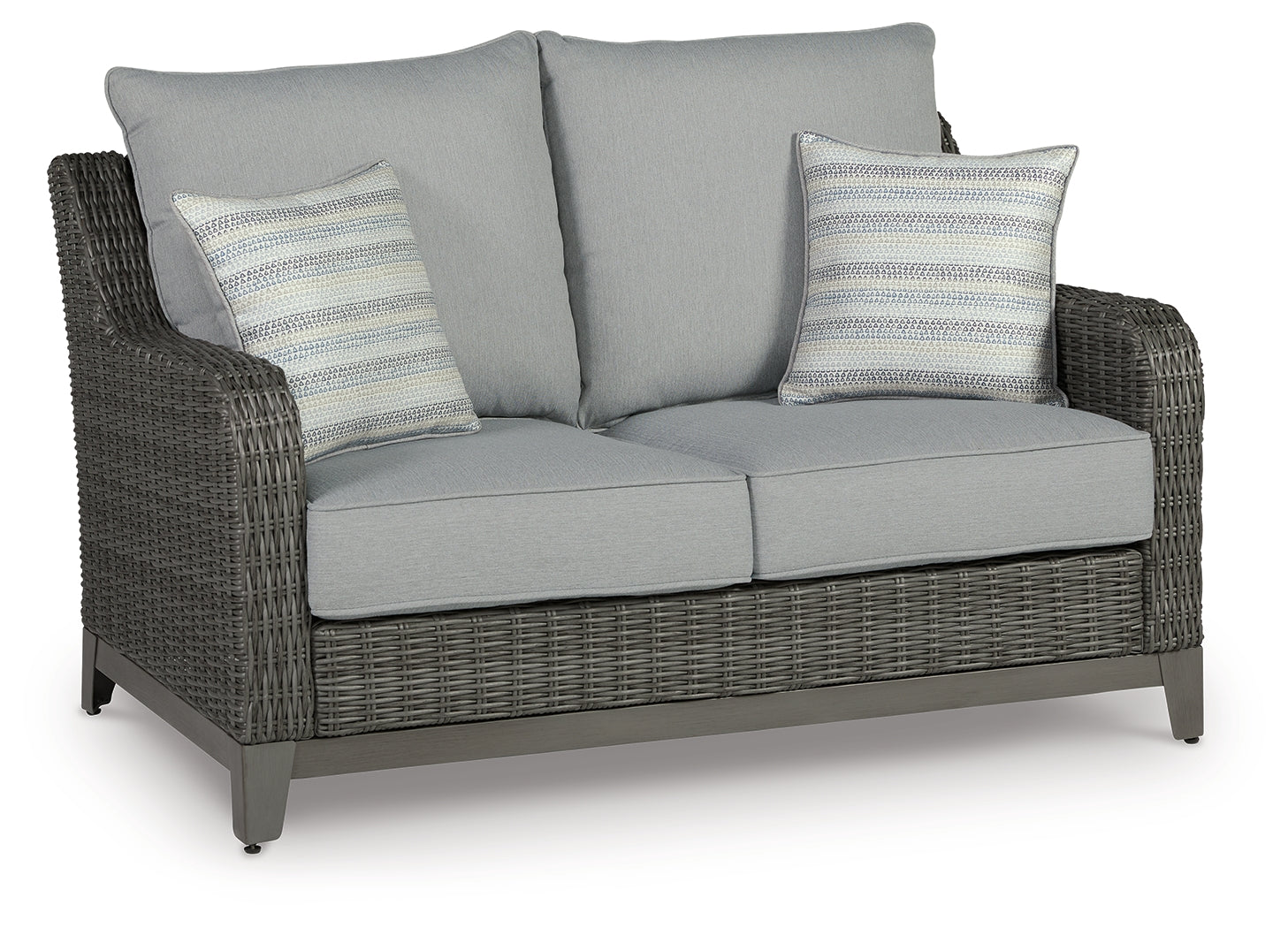Elite Park Gray Outdoor Loveseat w/ Cushion