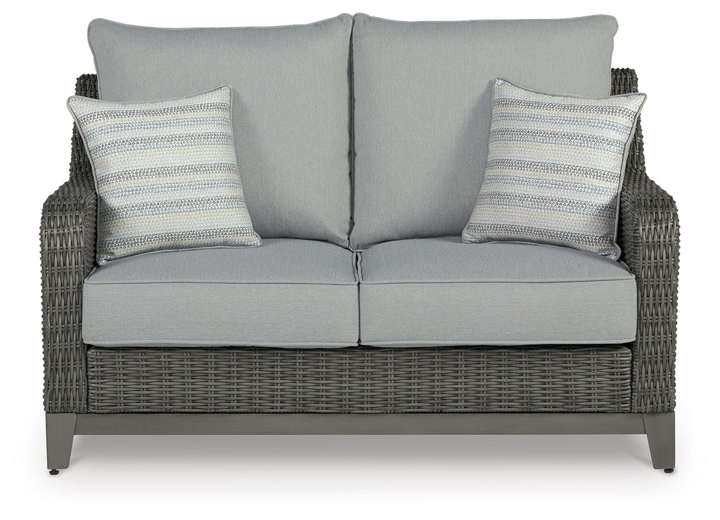 Elite Park Gray Outdoor Loveseat w/ Cushion