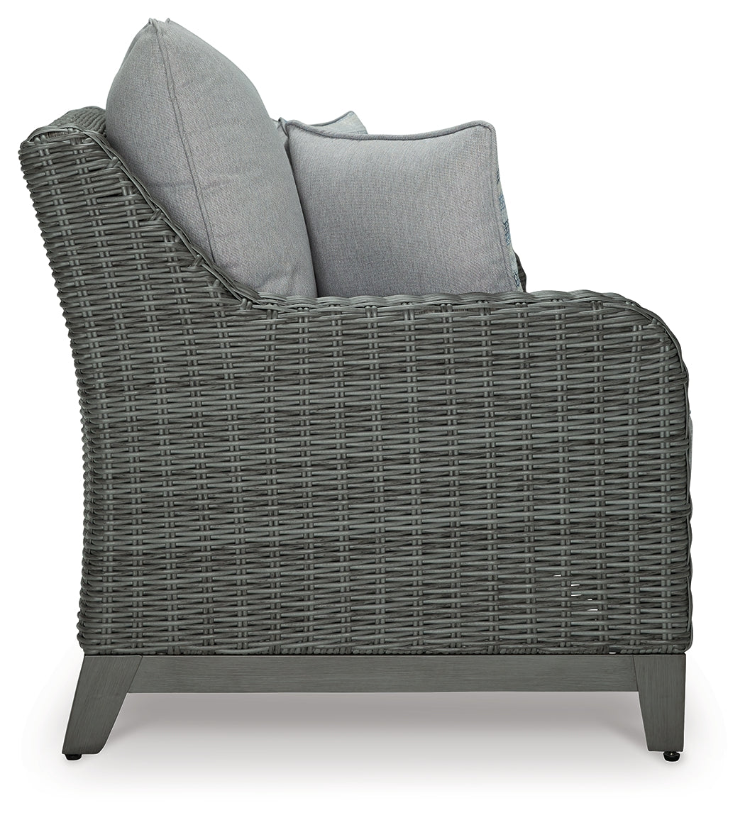 Elite Park Gray Outdoor Loveseat w/ Cushion