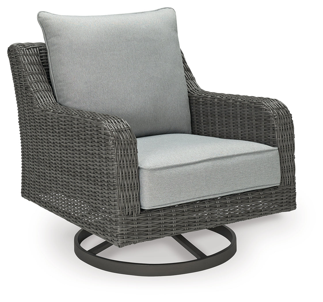 Elite Park Gray Outdoor Swivel Lounge w/ Cushion