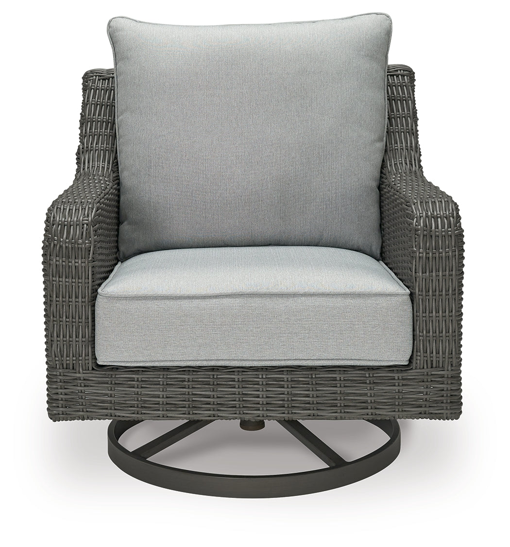 Elite Park Gray Outdoor Swivel Lounge w/ Cushion