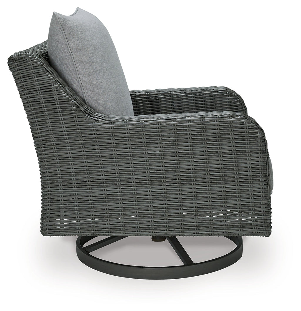 Elite Park Gray Outdoor Swivel Lounge w/ Cushion
