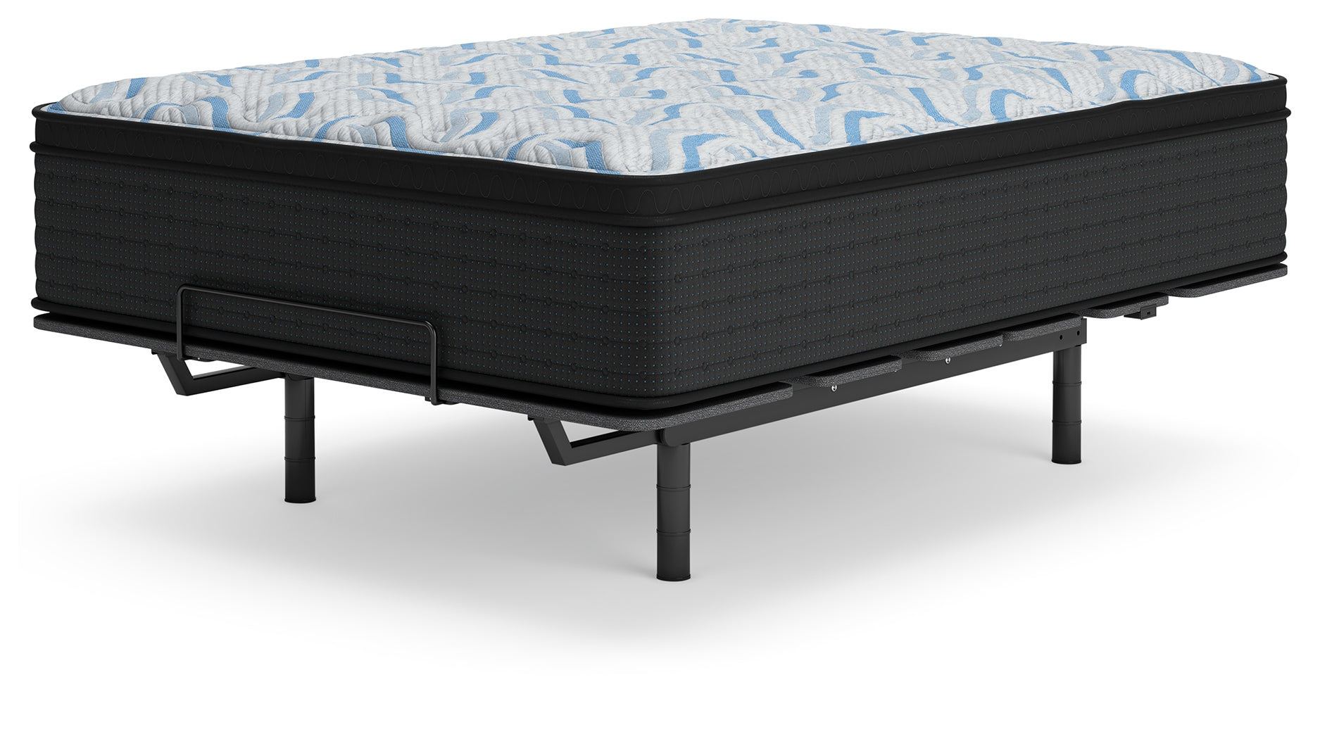 Elite Springs Plush Gray/Blue Queen Mattress