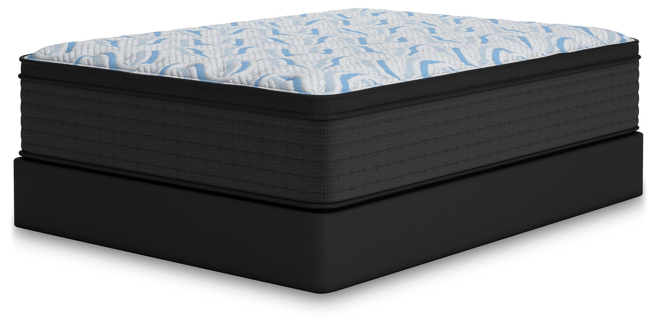 Elite Springs Plush Gray/Blue Queen Mattress