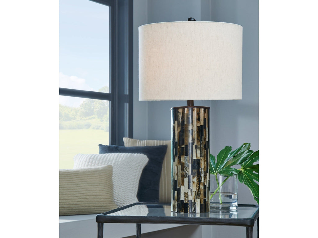 Ellford Black/Brown/Cream Table Lamp