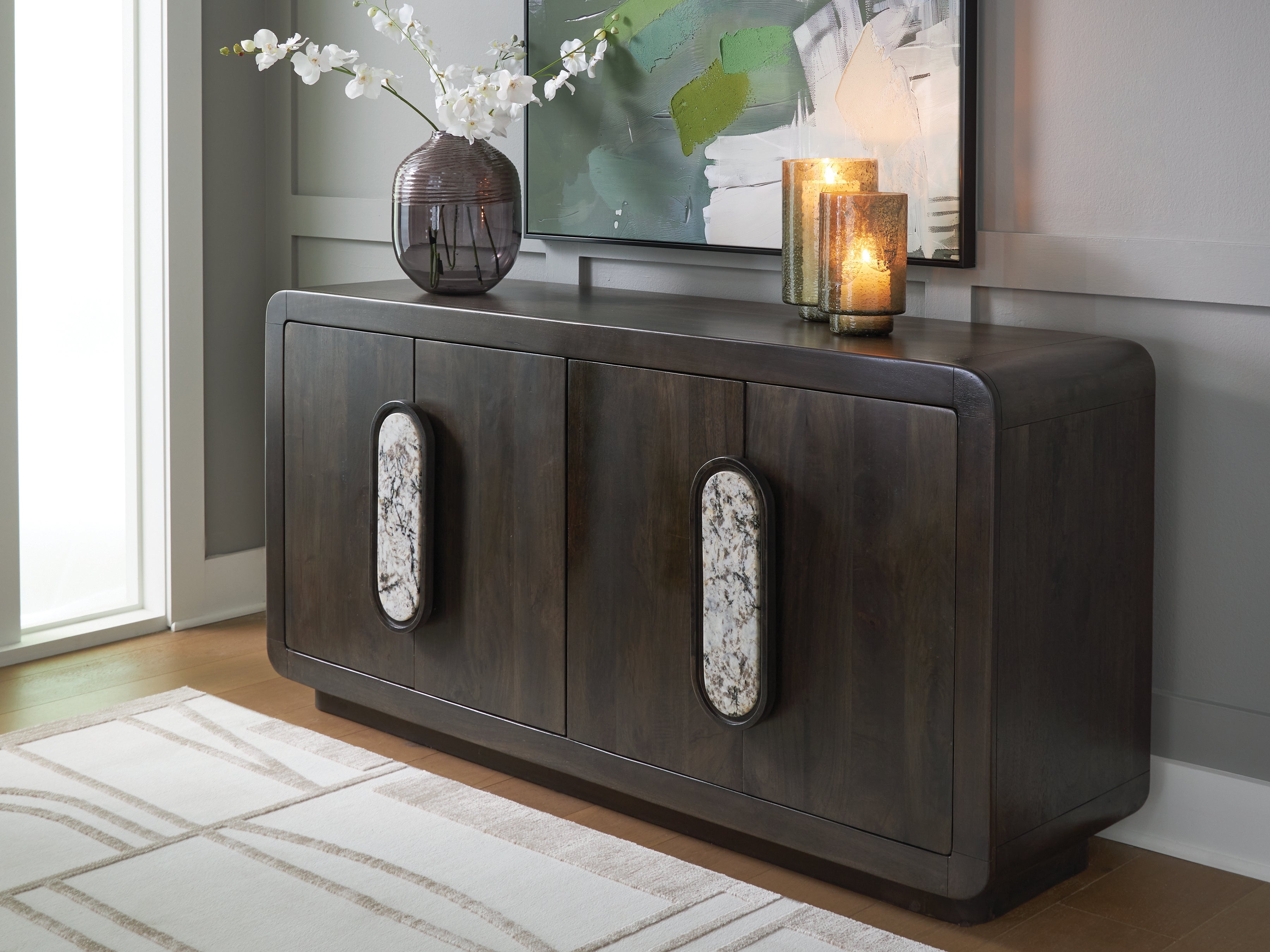 Elliston Espresso Brown Accent Cabinet