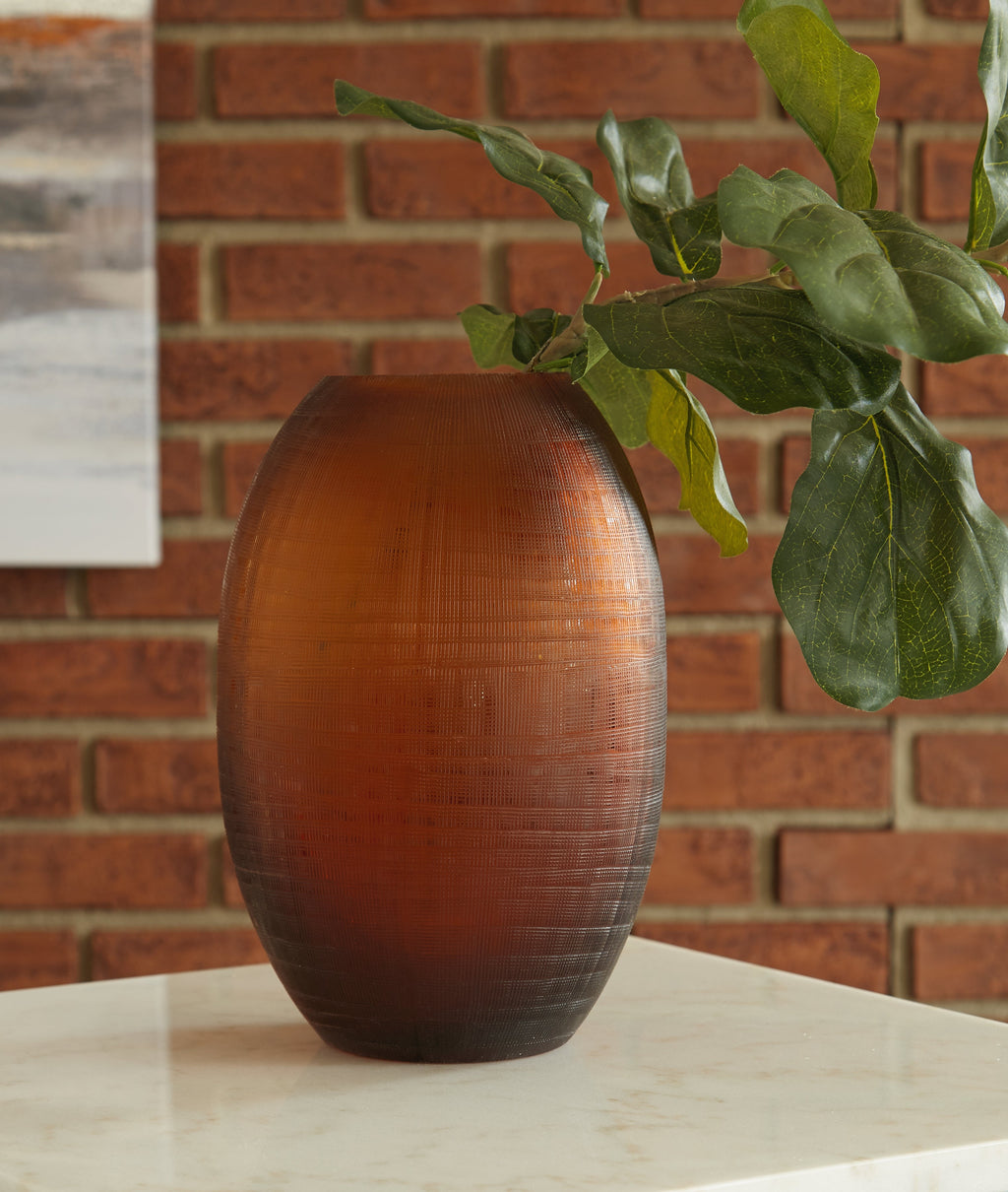 Embersen Amber Vase (11''H)