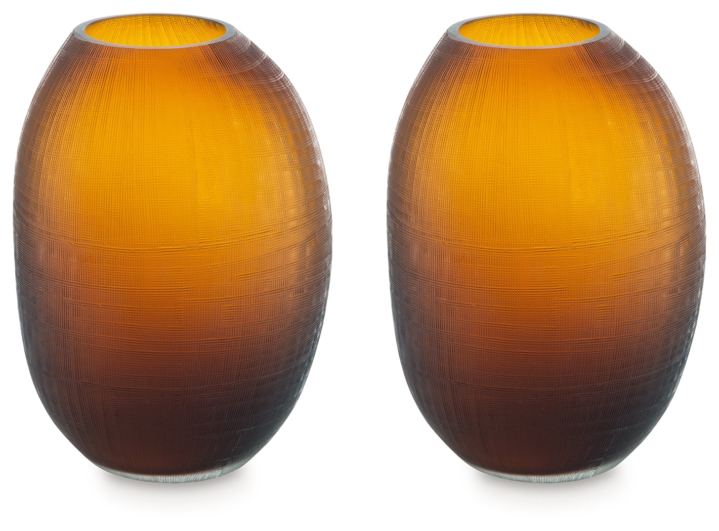 Embersen Amber Vase (11"H) (Set of 2)