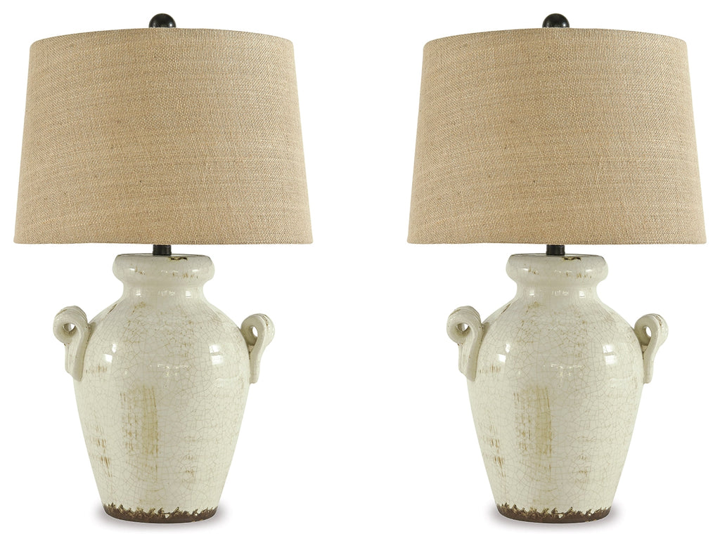 Emelda Cream Table Lamp (Set of 2)