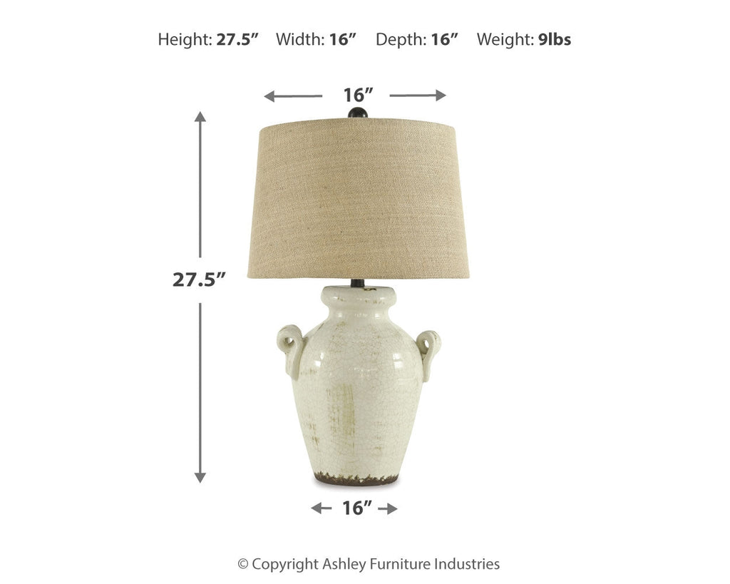 Emelda Cream Table Lamp (Set of 2)