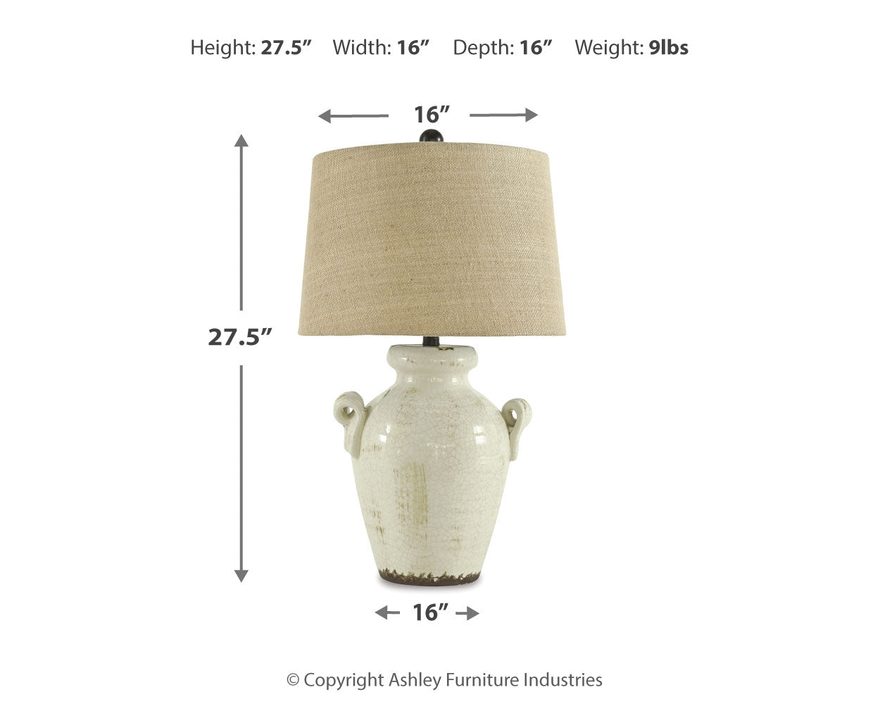 Emelda Cream Table Lamp (Set of 2)