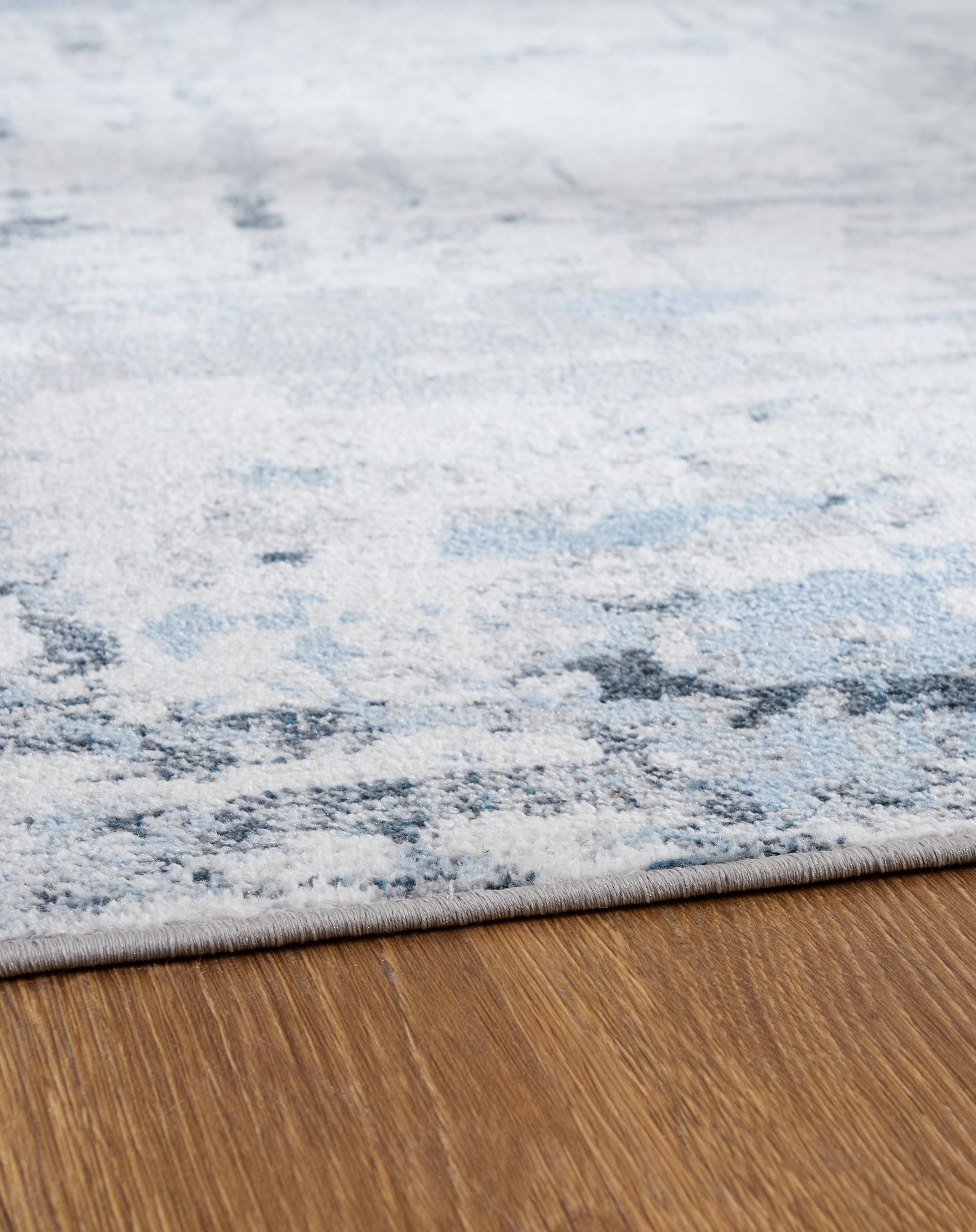 Emertonly Blue/White/Gray Washable Large Rug