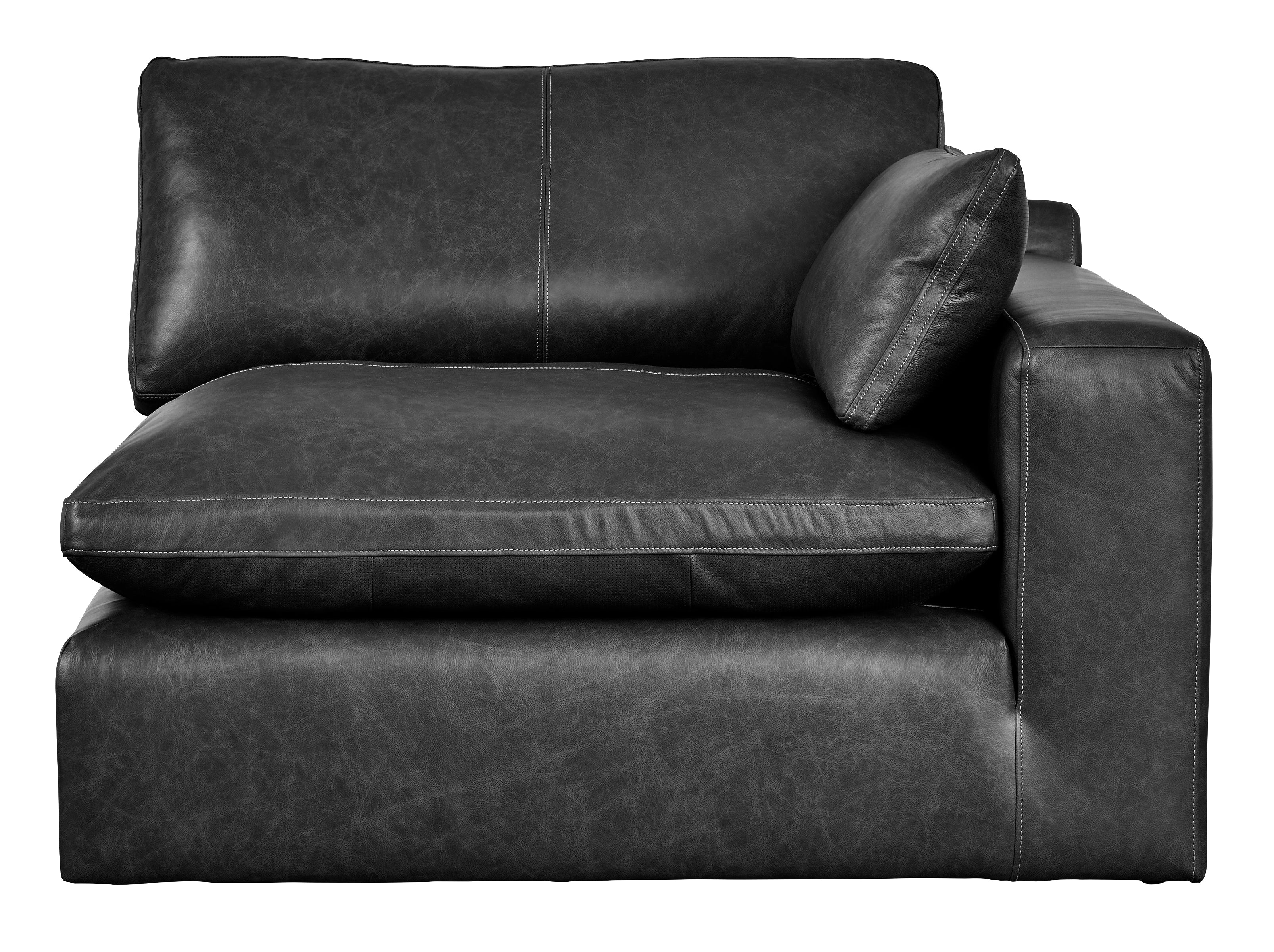 Emilia Black 3-Piece Sectional and 2 Ottomans