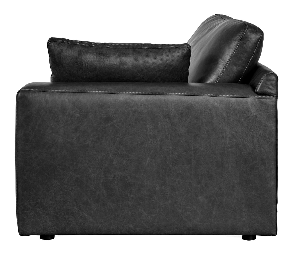 Emilia Black 3-Piece Sectional and 2 Ottomans