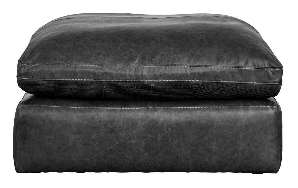 Emilia Black Leather 6pc Modular Sectional