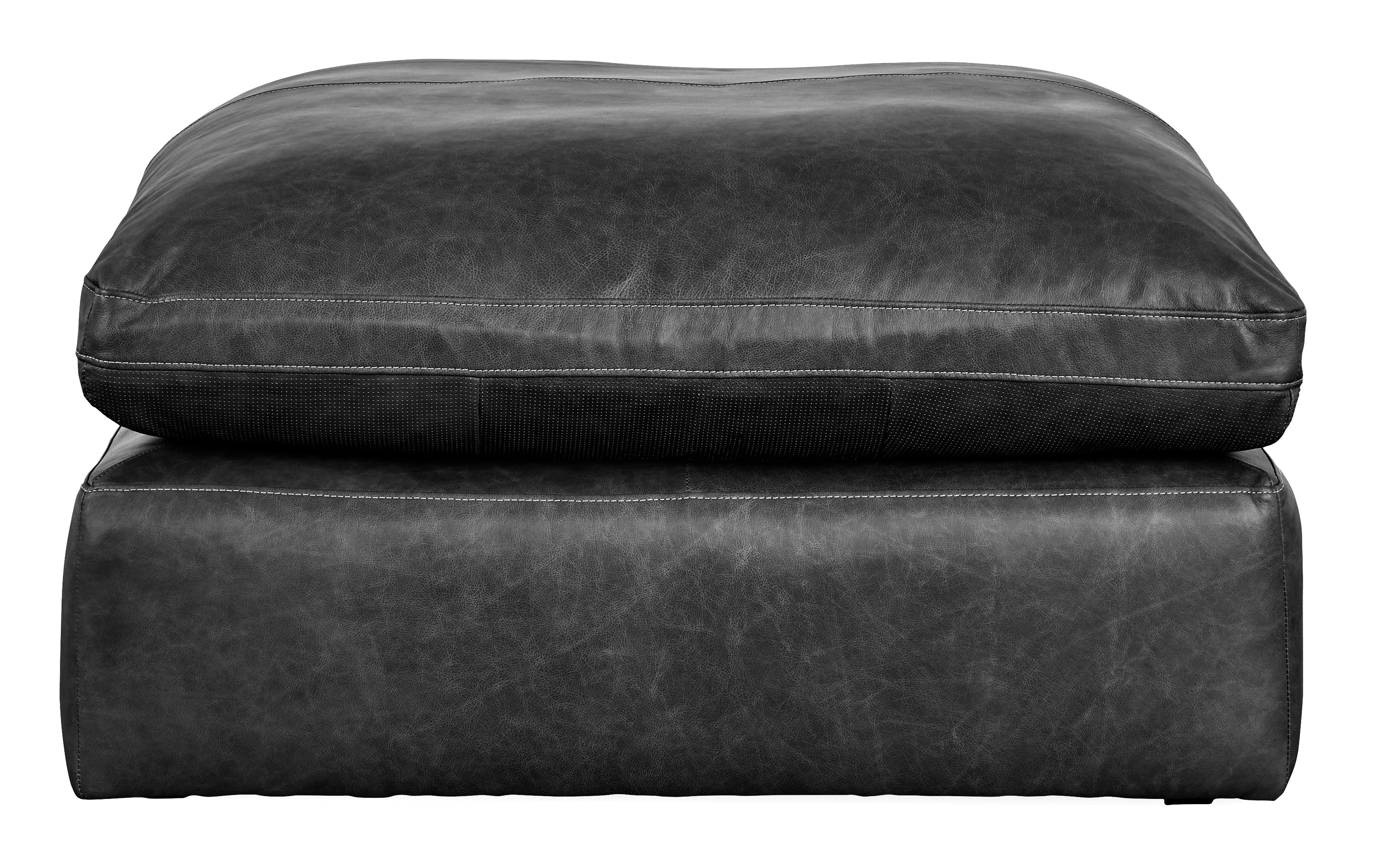 Emilia Black Leather 6pc Modular Sectional