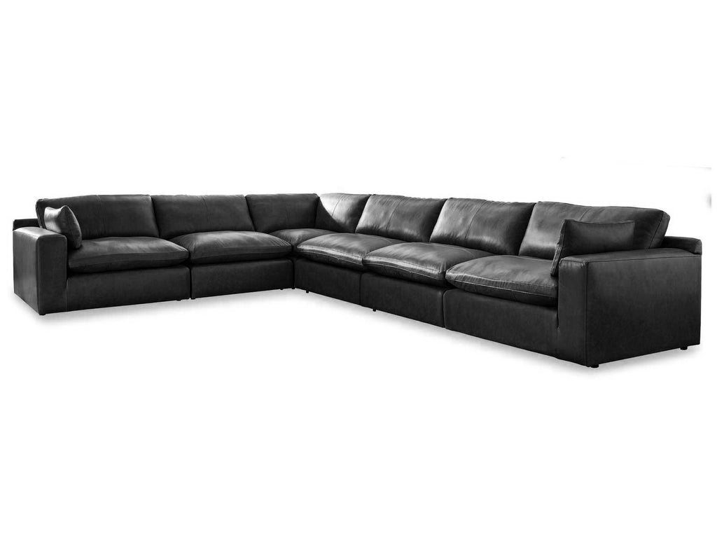 Emilia Black Leather Modular Sectional Units