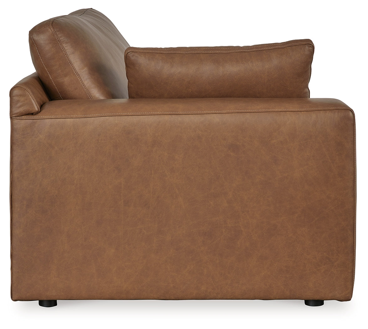 Emilia Caramel 5-Piece Sectional and Ottoman